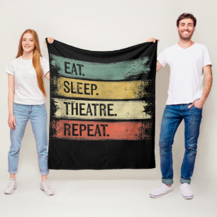 Eat Sleep Theater Wiederholung Theater Tech Gesche Fleecedecke