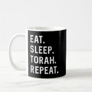 Eat Sleep Torah Wiederholung Hebräisch Jüdische Ma Kaffeetasse
