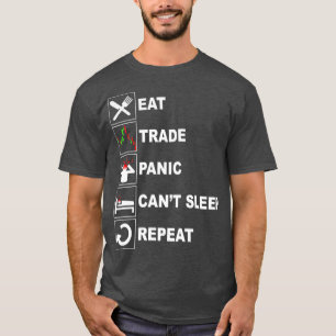 Eat Sleep Trade Wiederholung des Shirt Stock Trade