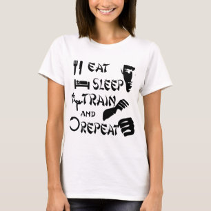 Eat Sleep Train Wiederholung MIXED MARTIAL ARTS Ka T-Shirt