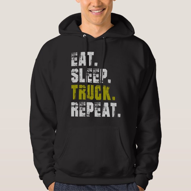 Eat Sleep Truck Repeat - LKW Life Hoodie (Vorderseite)