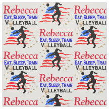 EAT SLEEP VOLLEYBALL USA PERSONALISIERT FABRIC