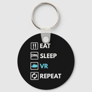 Eat Sleep Vr Repeat Funny Vr Gamer Boy Vr Athlete Schlüsselanhänger
