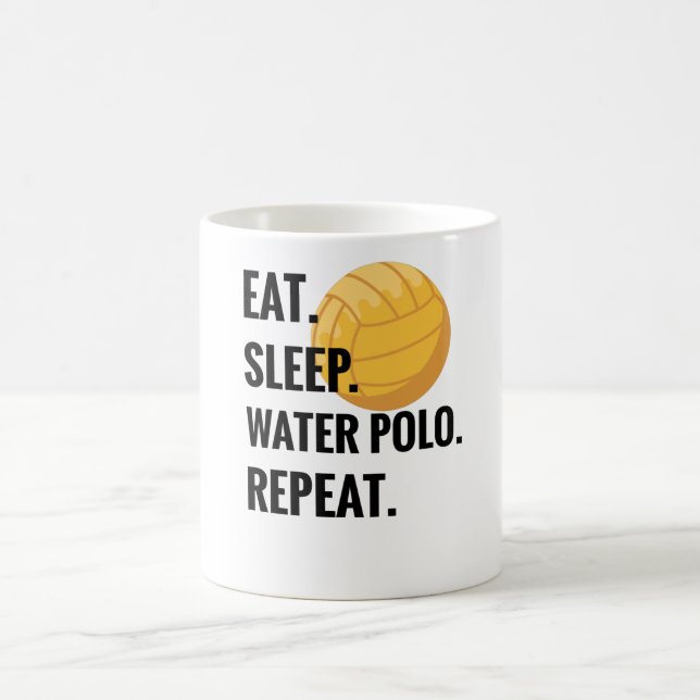 Eat Sleep Water Polo Wiederholung Wasser Polo Play Kaffeetasse (Mittel)