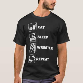 Eat Sleep Wrestle Repeat - T-Shirt