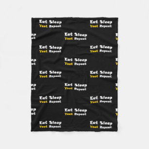 Eat Sleep Yeet Wiederholung Text Viral Phrase Yeet Fleecedecke
