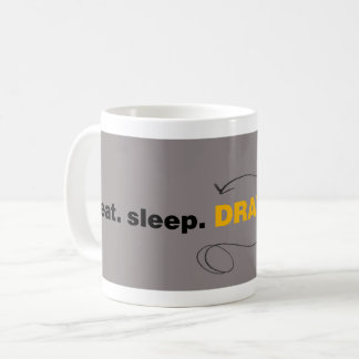 Eat Sleep Zeichn Wiederholung Kaffee Tee Tasse Cup