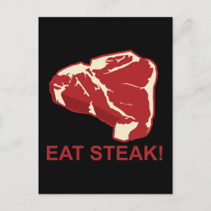 Eat STeak Postkarte