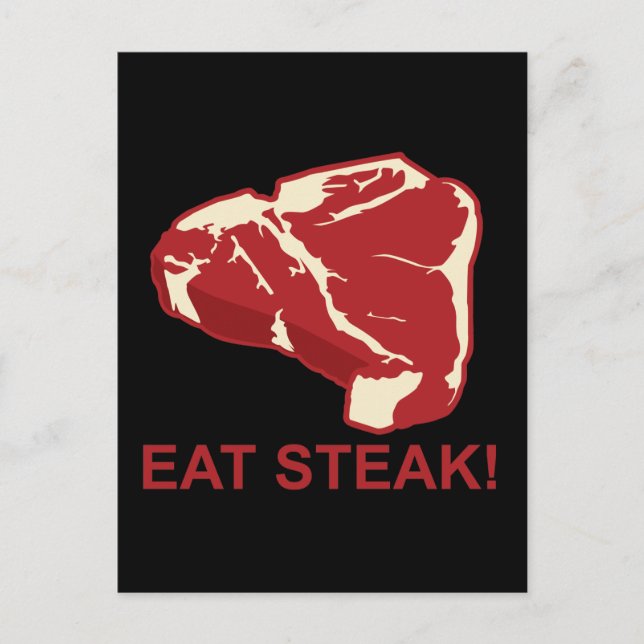 Eat STeak Postkarte (Vorderseite)