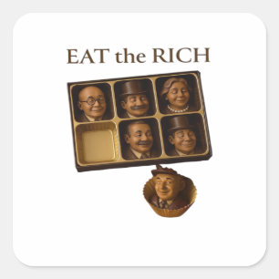Eat The Rich Classic Quadratischer Aufkleber
