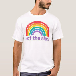 Eat The Rich Regenbogen Retro T-Shirt