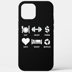 Eat Train Work Love Sleep Repeat Motivational Gym Case-Mate iPhone Hülle