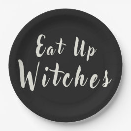 Eat Up Hexen Spaß Halloween Chic Black Pappteller