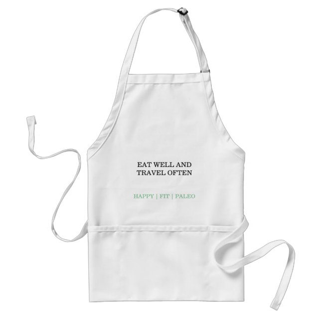eat well and travel often apron schürze (Vorne)