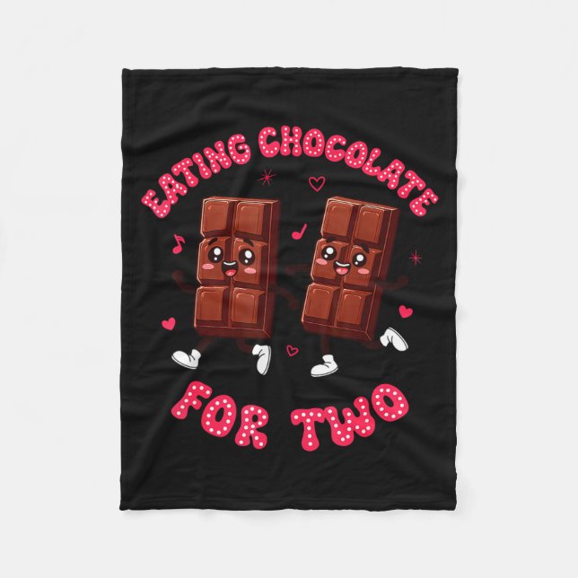 Eating Chocolate For Two Pregnancy Valentines Day  Fleecedecke (Vorderseite)