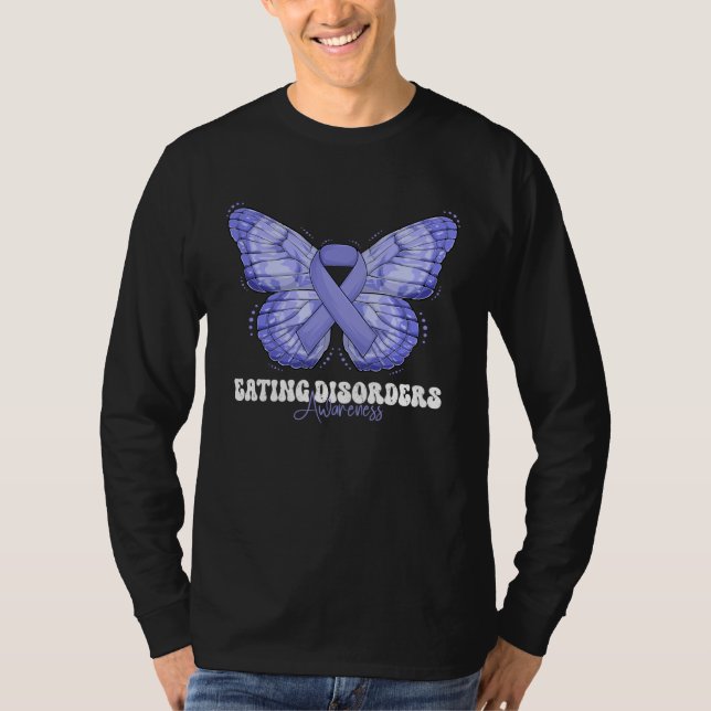 Eating Disorders Awareness Month Periwinkle Ribbon T-Shirt (Vorderseite)