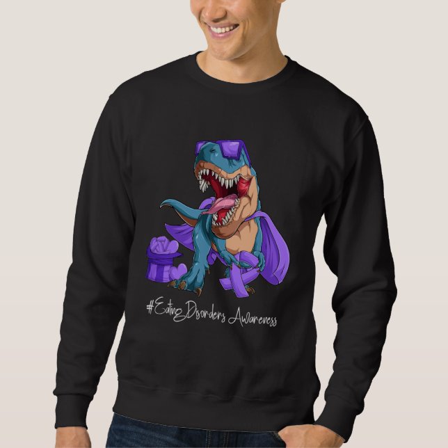 Eating Disorders Awareness Month Purple Ribbon Tre Sweatshirt (Vorderseite)