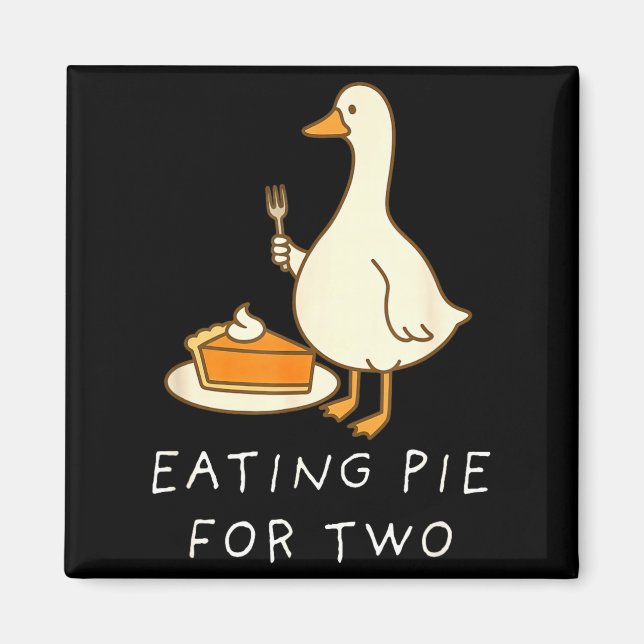 Eating E For Two Silly Goose Baby Announcement Mat Magnet (Vorne)