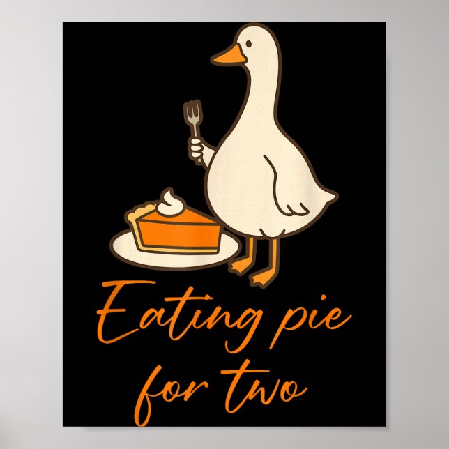 Eating E For Two Thanksgiving Pregnancy Announceme Poster (Vorne)