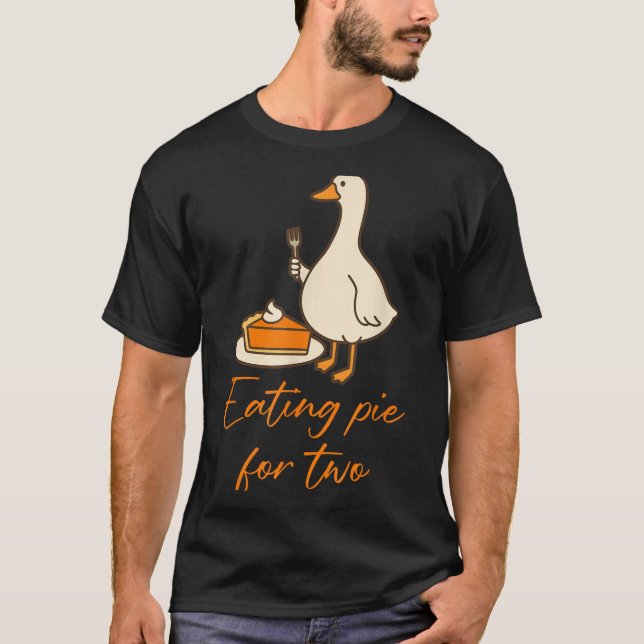 Eating E For Two Thanksgiving Pregnancy Announceme T-Shirt (Vorderseite)