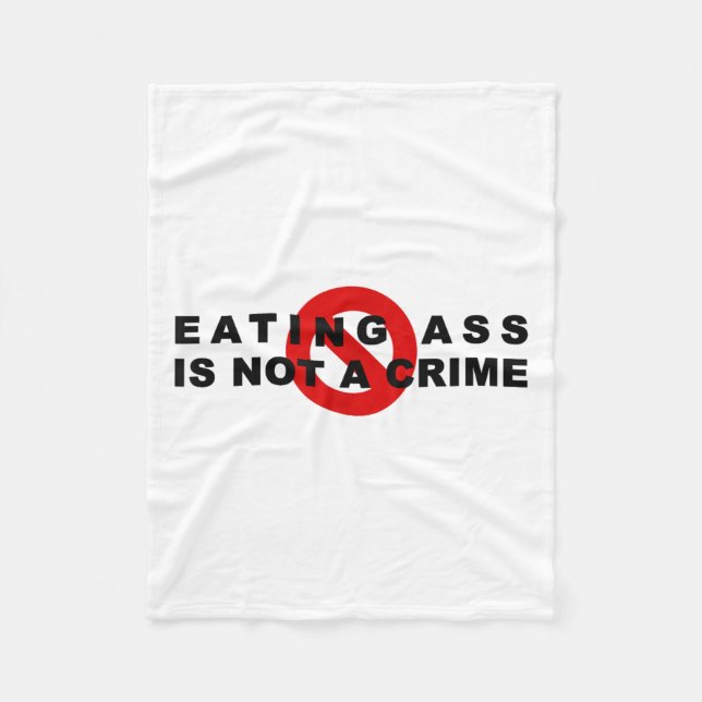 Eating Is Not A Crime Funny Quote Motivational Sar Fleecedecke (Vorderseite)