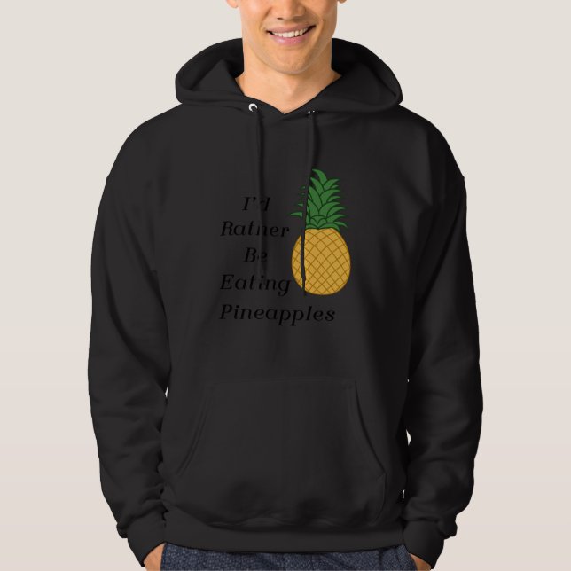 Eating Pineapples Cute Fruit  Tropical Fruits Hoodie (Vorderseite)