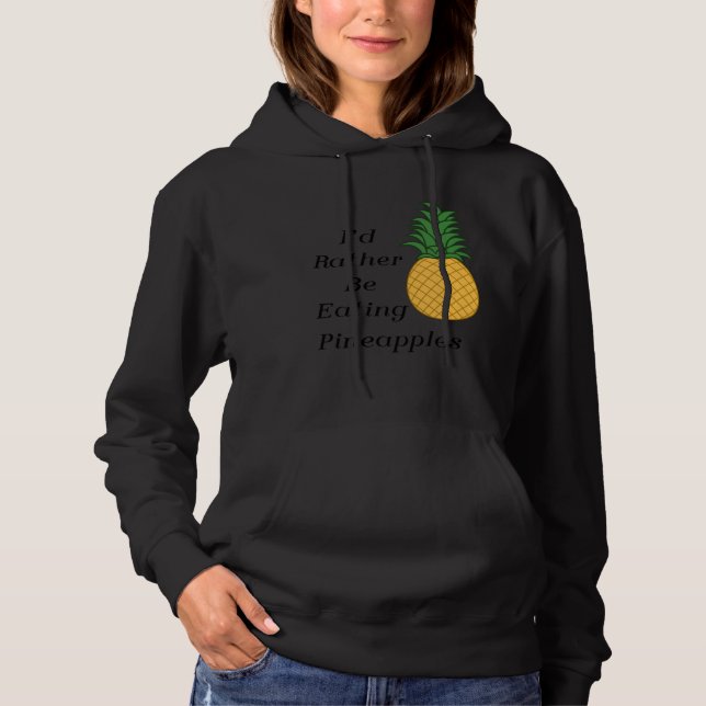 Eating Pineapples Cute Fruit  Tropical Fruits Hoodie (Vorderseite)