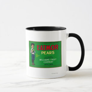 Eatmor Birnen-Kiste LabelYakima, WA Tasse