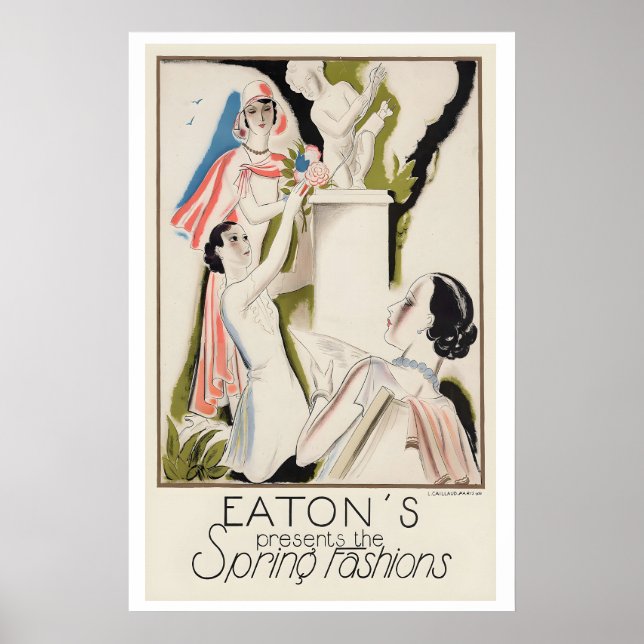 Eaton's Presents the Spring Fashions Vintage Art Poster (Vorne)