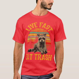 eatrash Lustiger Waschbär Camping Vintage Freunde T-Shirt