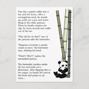 "Eats Shoots and Blätter" Postkarte