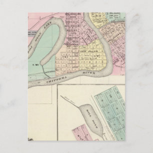 Eau Claire und Medford Postkarte