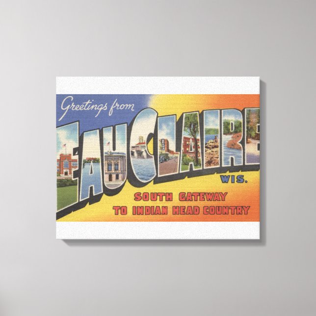 Eau Claire, Wisconsin - Große Briefszenen Leinwanddruck (Vorderseite)