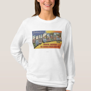 Eau-Claire, Wisconsin - große Buchstabe-Szenen T-Shirt