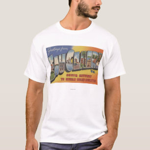 Eau-Claire, Wisconsin - große Buchstabe-Szenen T-Shirt