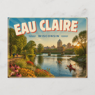 Eau Claire Wisconsin Postkarte