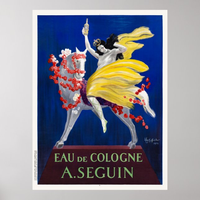 Eau de Cologne A'Seguin Art Deco Poster (Vorne)
