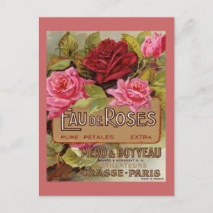 Eau De Roses Französischer Duft Postkarte