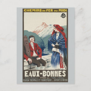 Eaux-Bonnes France Bahn Vintag Postkarte