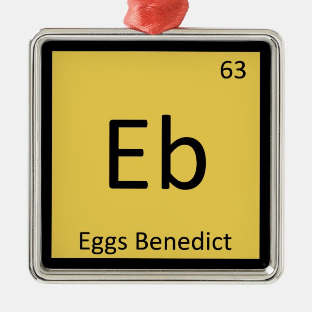 Eb - Ei-Benedict-Chemie-Periodensystem-Symbol Ornament Aus Metall (Vorne)