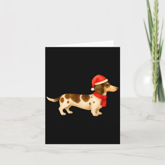 Ebald Christmas Dachshund E Funny Doxie Dog Mom  Karte (Vorderseite)