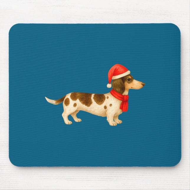 Ebald Christmas Dachshund E Funny Doxie Dog Mom  Mousepad (Vorne)