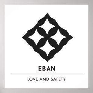 Eban   Adinkra-Symbol für Liebe, Sicherheit, Schut Poster