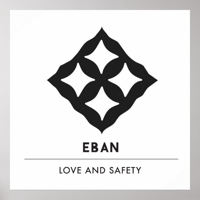 Eban | Adinkra-Symbol für Liebe, Sicherheit, Schut Poster (Vorne)