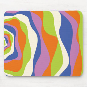 EBB & Flow 4 Blau, Orange, Lila, Grün & Creme Mousepad