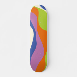 EBB & Flow 4 Blau, Orange, Lila, Grün & Creme Skateboard