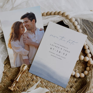 Ebb Tide Elegantes einfaches Foto Küstenwasser Save The Date