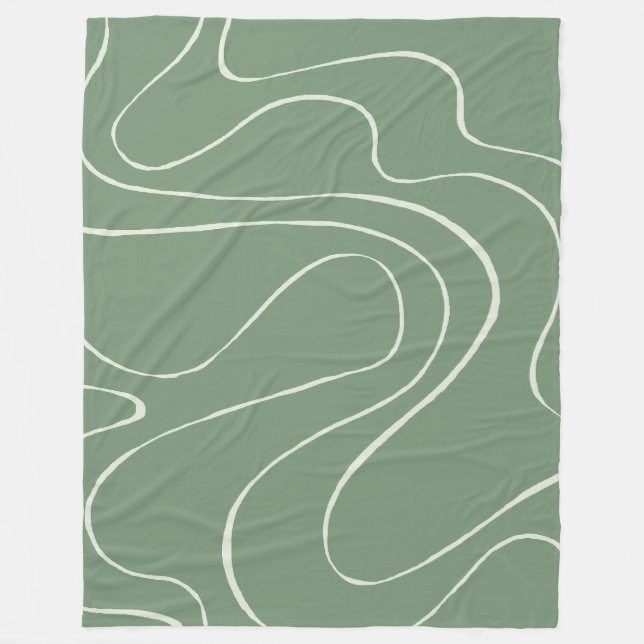 EBB und Flow 2 in grün Fleecedecke (Vorderseite)