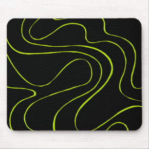 EBB und Flow 2 in Kalkgrün und Schwarz Mousepad