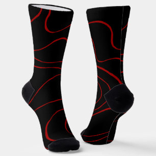 EBB und Flow 2 in Rot und Schwarz Socken